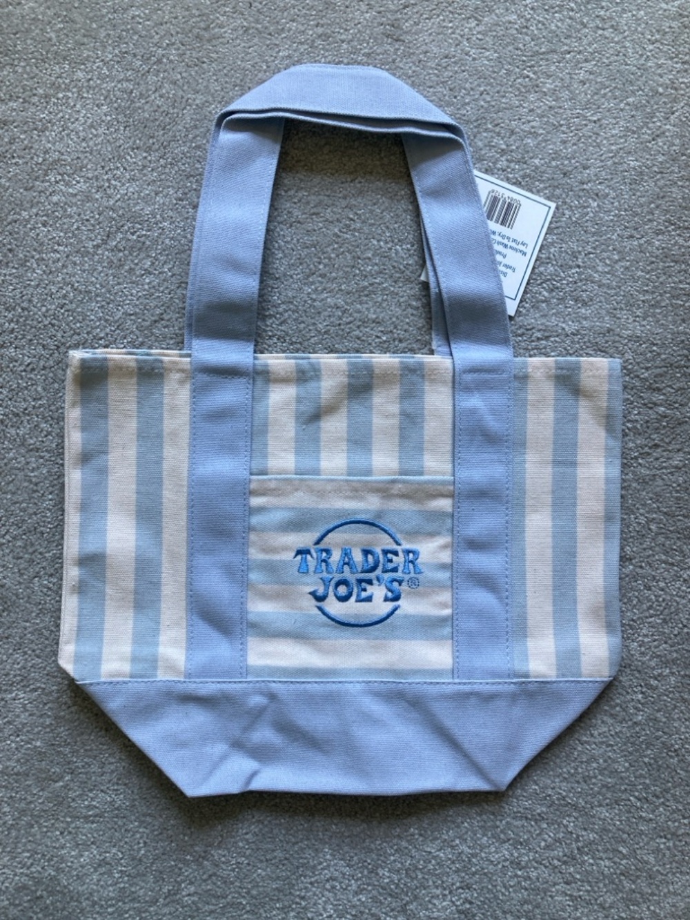 Set of 4 | Trader Joe’s Mini Striped Canvas Tote Bags - Picture 3 of 10